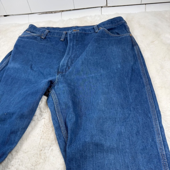 Wrangler Vintage 750 Bell Bottom Blue Jeans Men's Denim Extra Long Size 40 - Picture 3 of 11